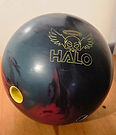 Blue, red and black ball