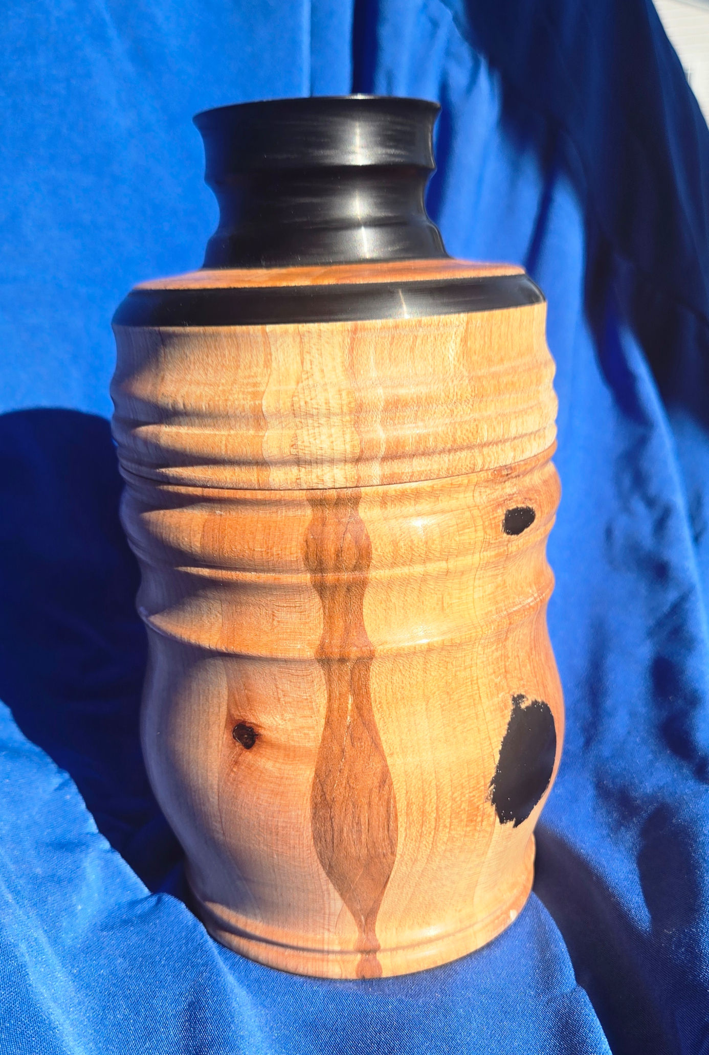 Lidded Vessel with Black Resin Topper