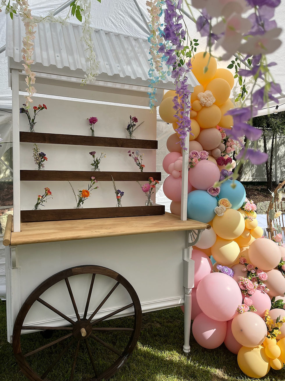 Cart with Balloons