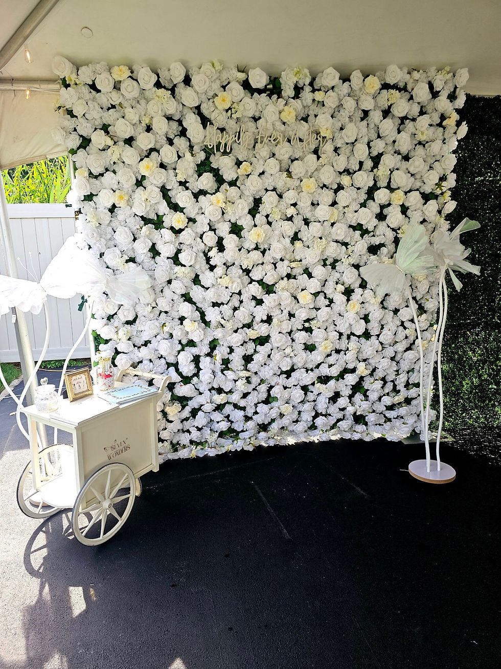 White Flower Wall