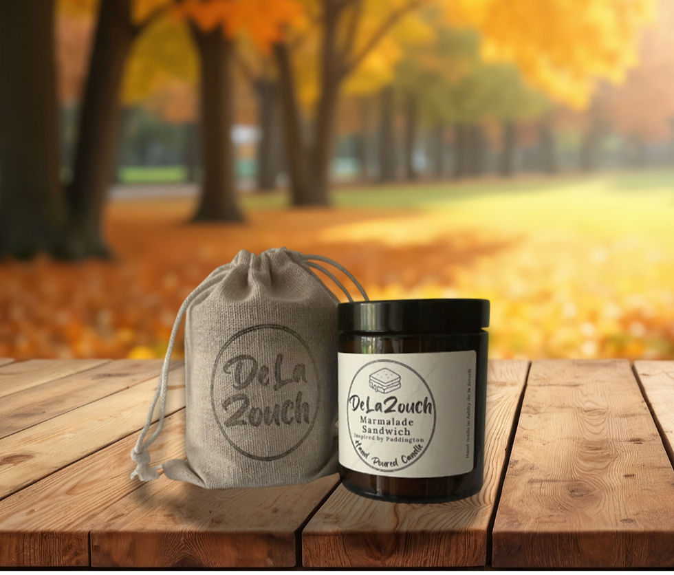 Thumbnail: De La Zouch Hand Poured Luxury Candle Vegan Friendly Marmalade sandwich