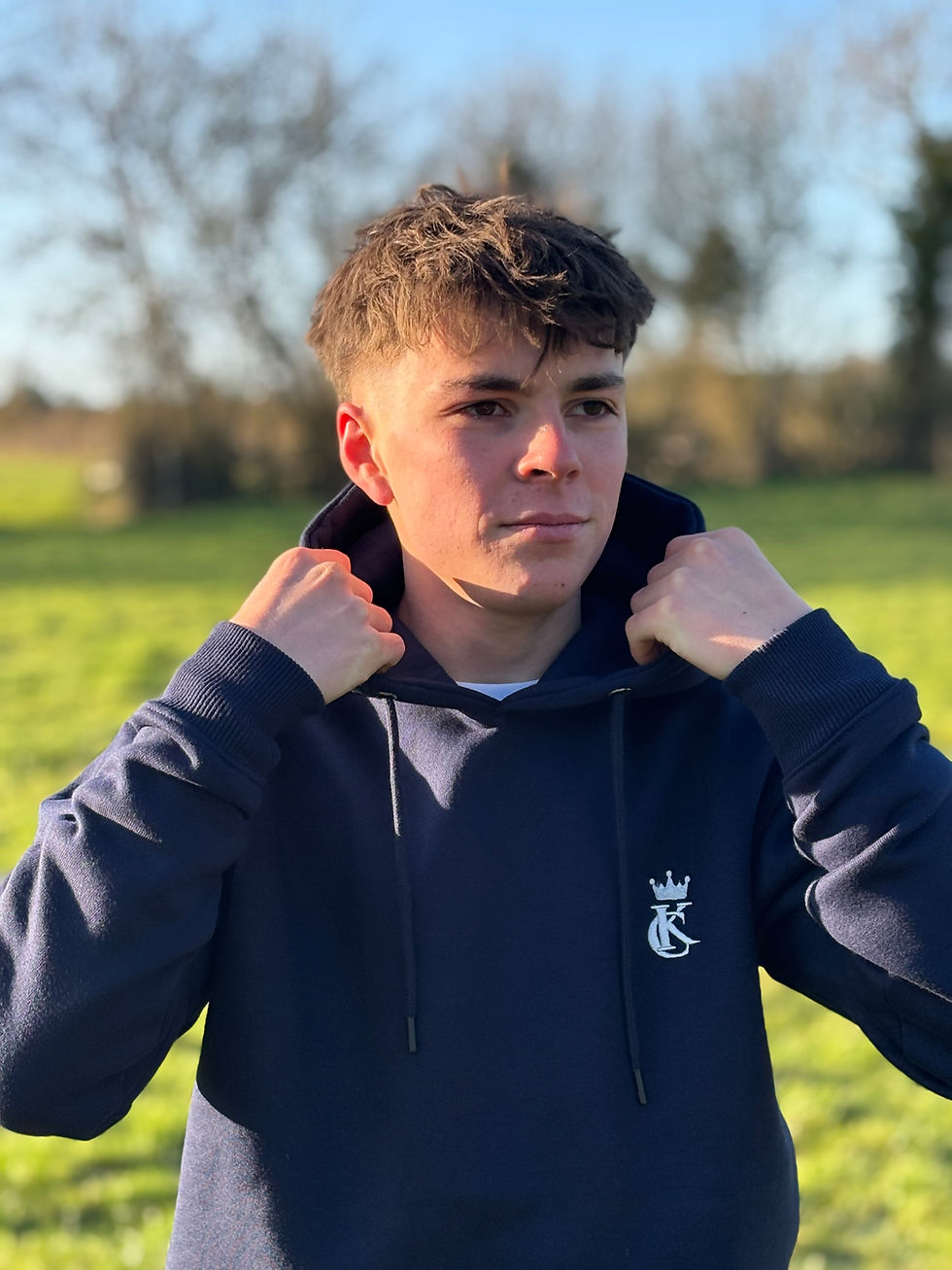 Kingshall Country Hessett navy hoddie mens classic country clothing