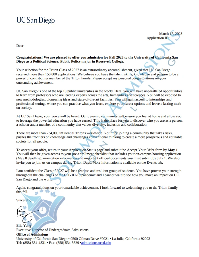college admission letters 2021 UC San Diego 2023.webp