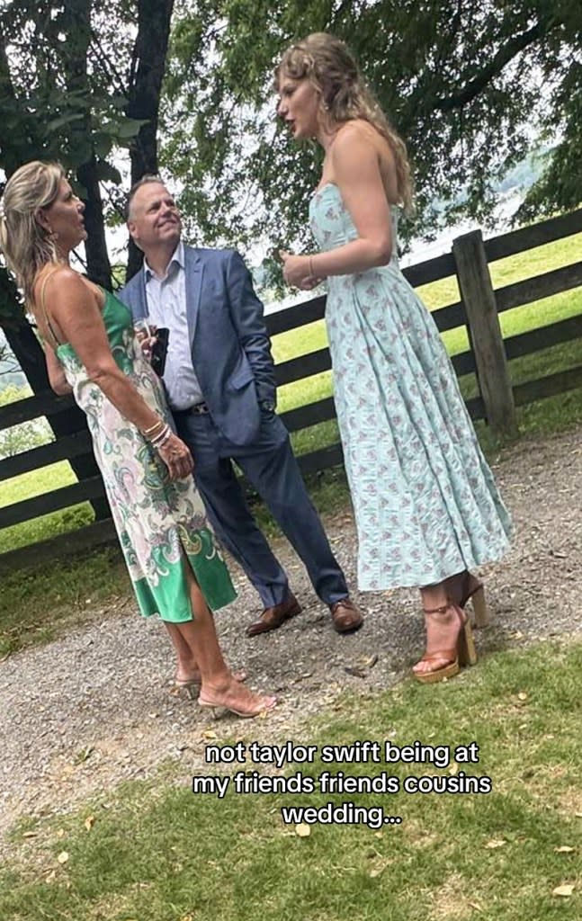 taylor swift at a wedding in tennessee