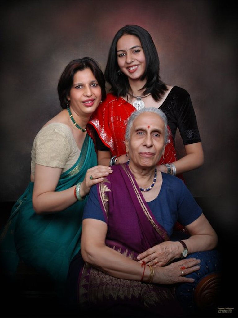 Chiteisri's-family-portrait-of-maternal-Grandmother-and-Mother