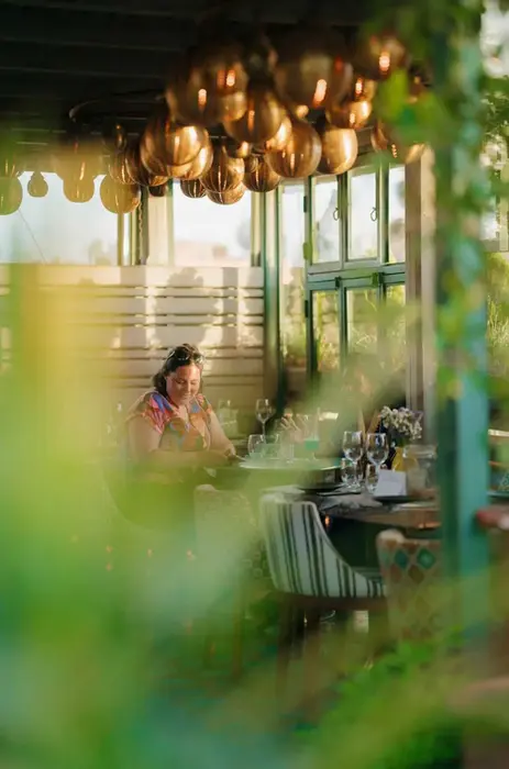 View of intimate dining at the Kabana Rooftop Restaurant in Marrakech
