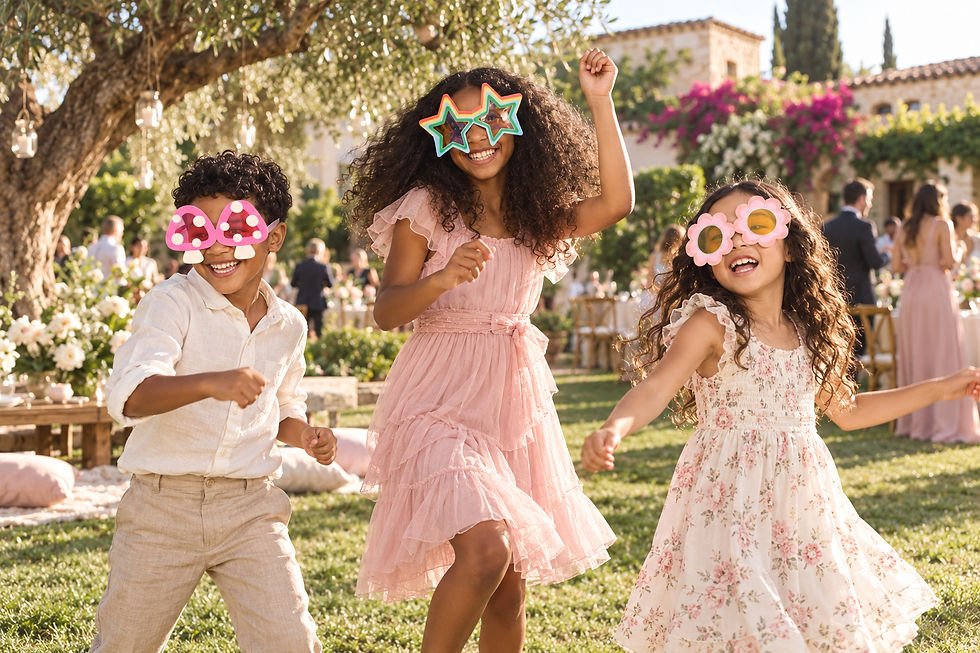 Children with fun sunglasses