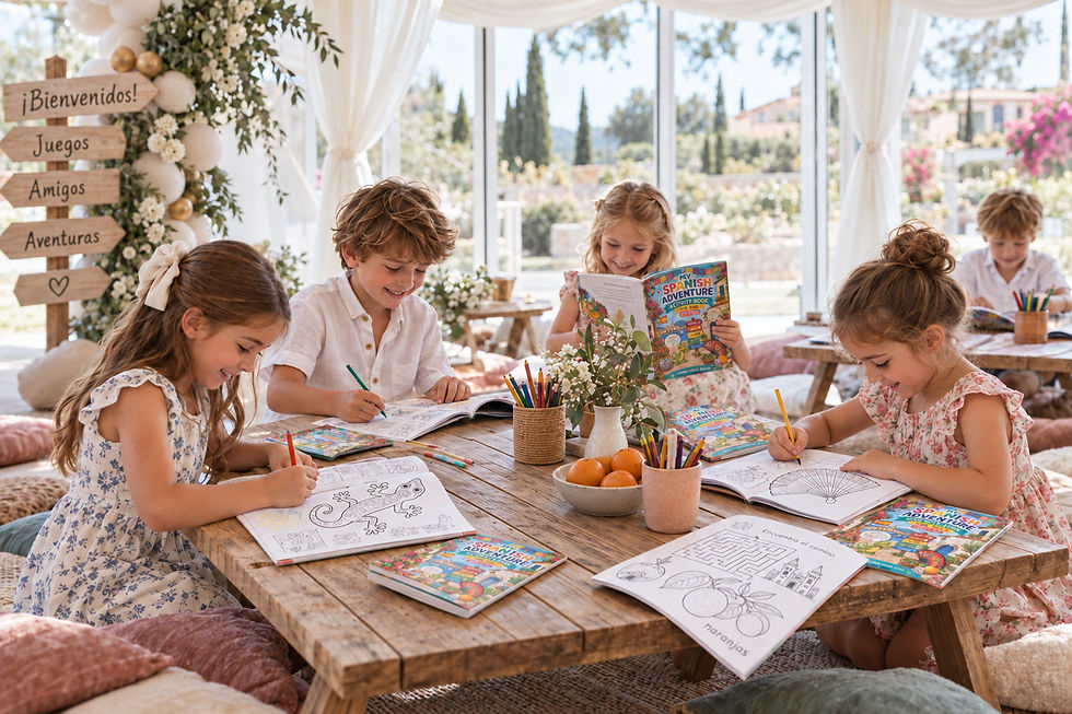 Children's activity corner at a wedding