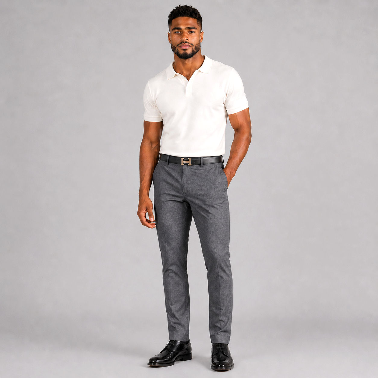 High Waist Pleated Tailored Trousers