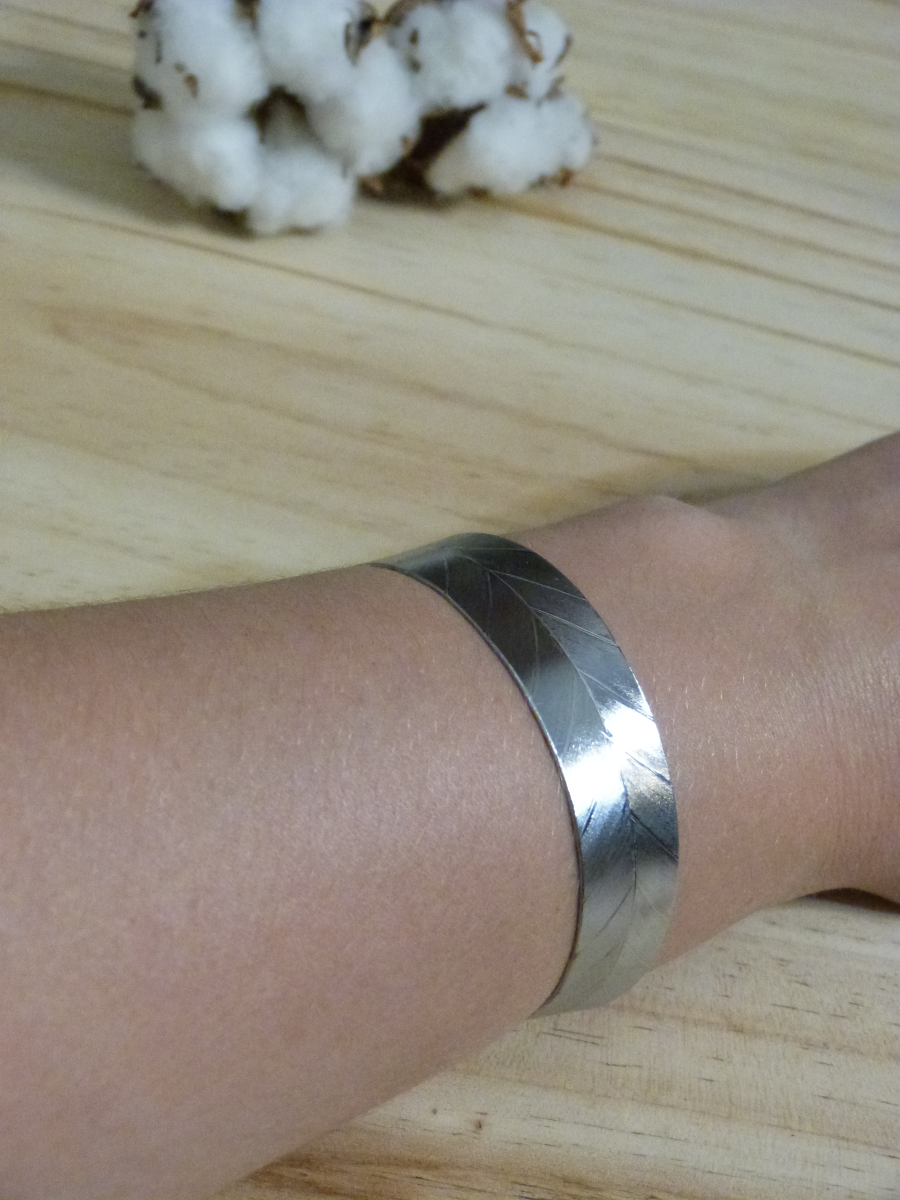 Miniature : Bracelet plume inox