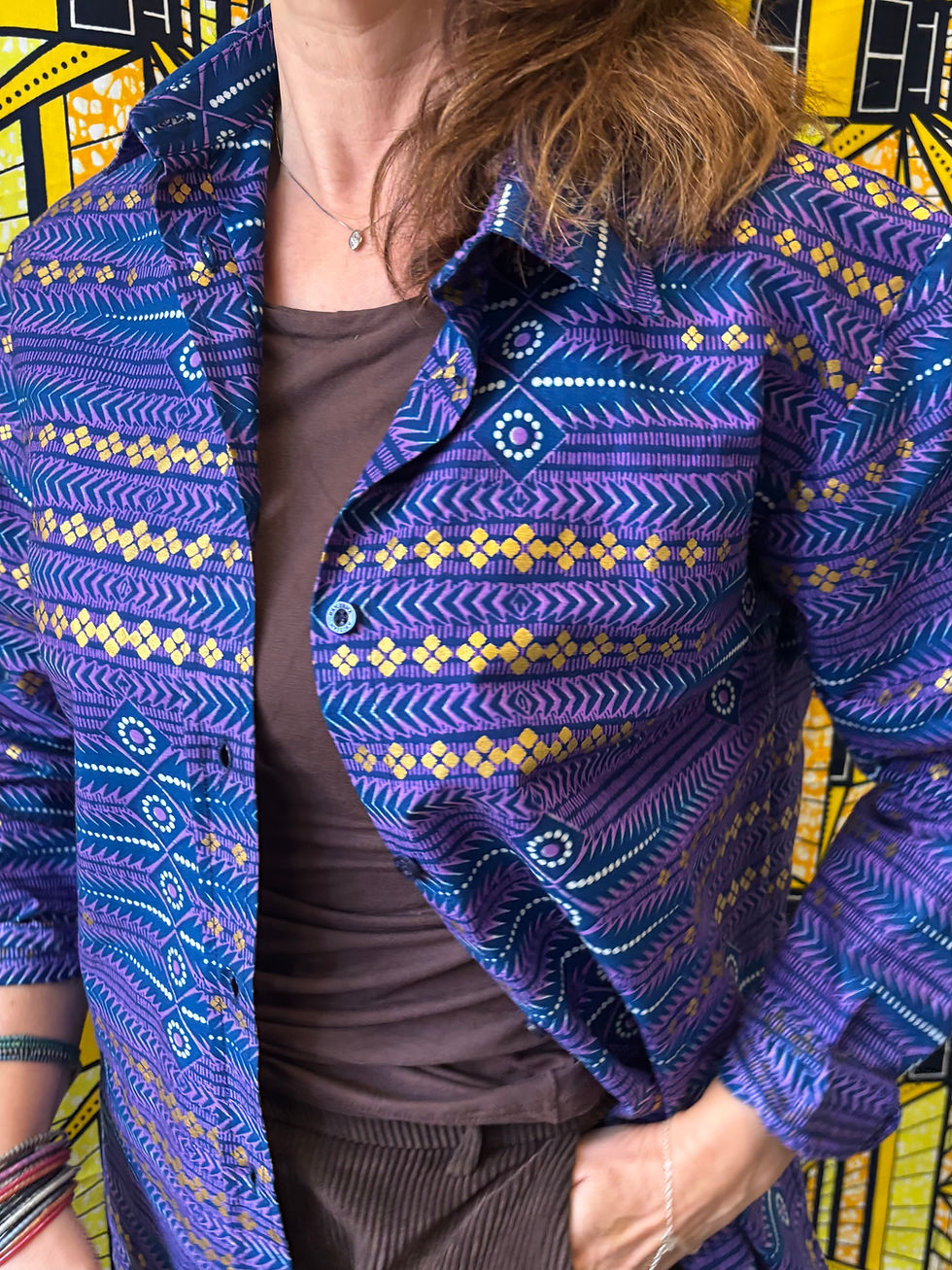 Miniature : Chemise africaine en tissu ivoirien - M