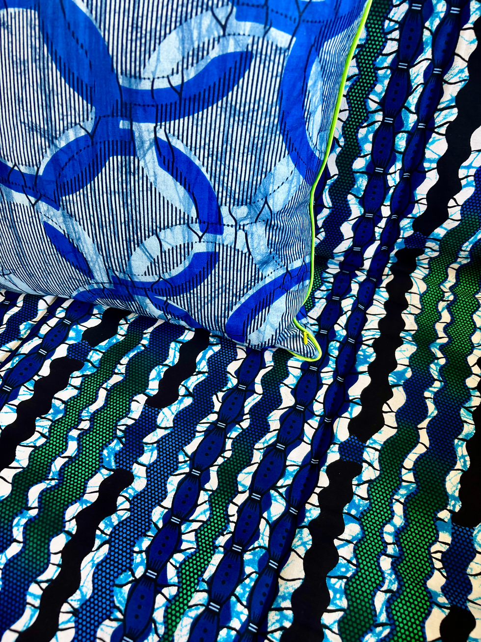 Miniatura: Tessuto WAX BLU