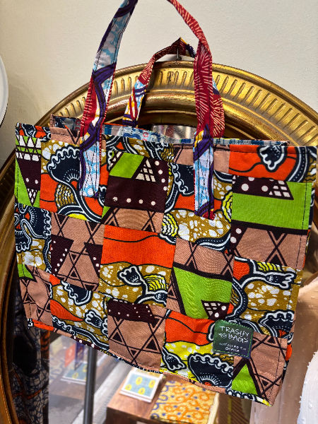 Thumbnail: Wax fabric bag TRASHY BAG