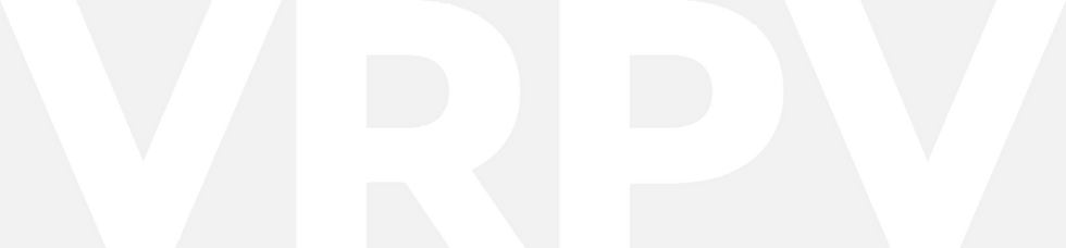 Zwarte letters VRPV op een witte achtergrond, eenvoudig en duidelijk.