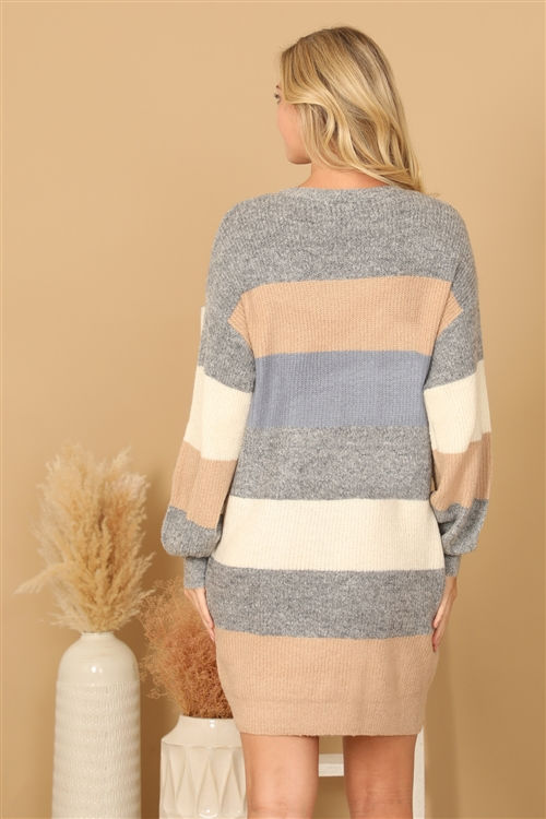Miniatura: Color Block Sweater Dress