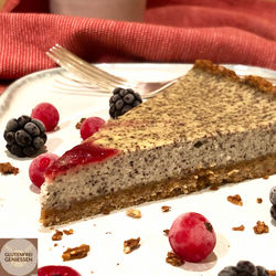 Cheesecake with poppy seeds