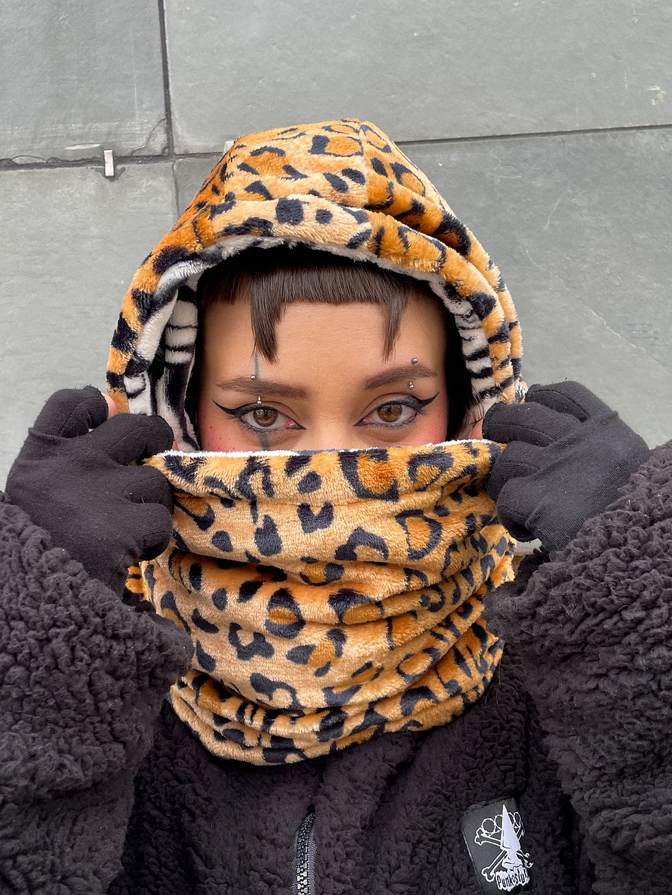 Thumbnail: BALAKLAVA CASSETTE REVERSIBLE ZEBRA+LEOPARDO