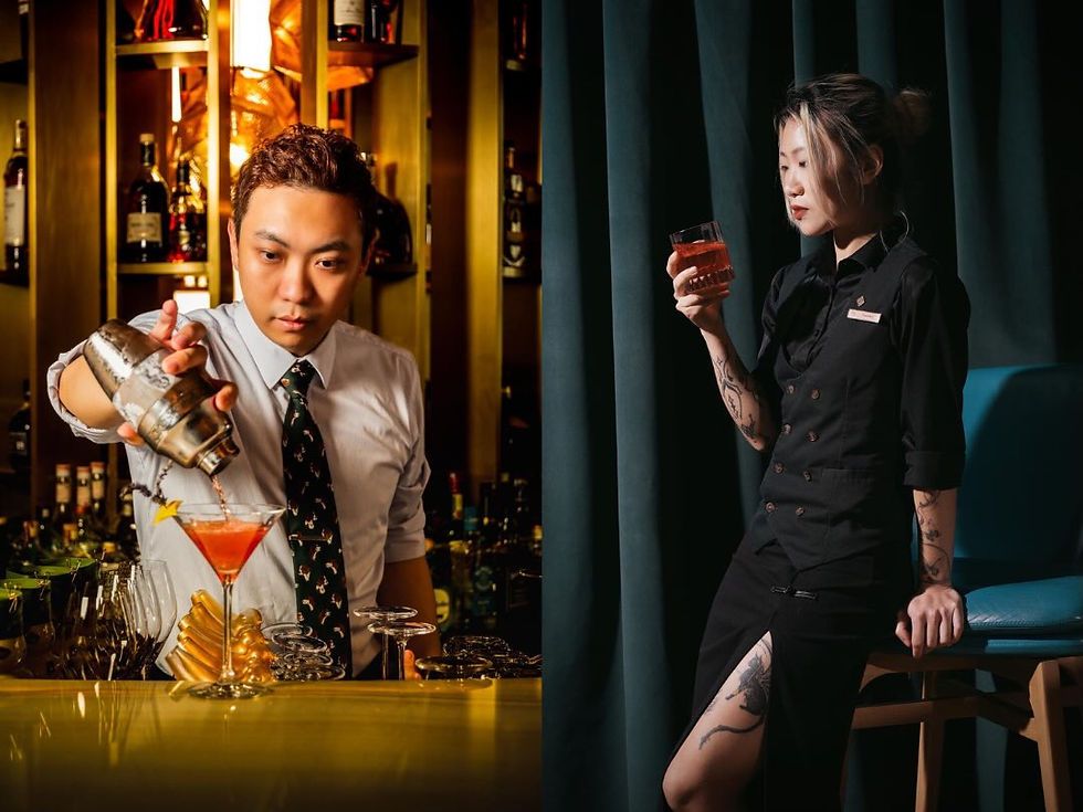 上葡京首席調酒師馬銘康 及 Alibi - Wine Dine Be Social 首席調酒師 Jennifer Ho