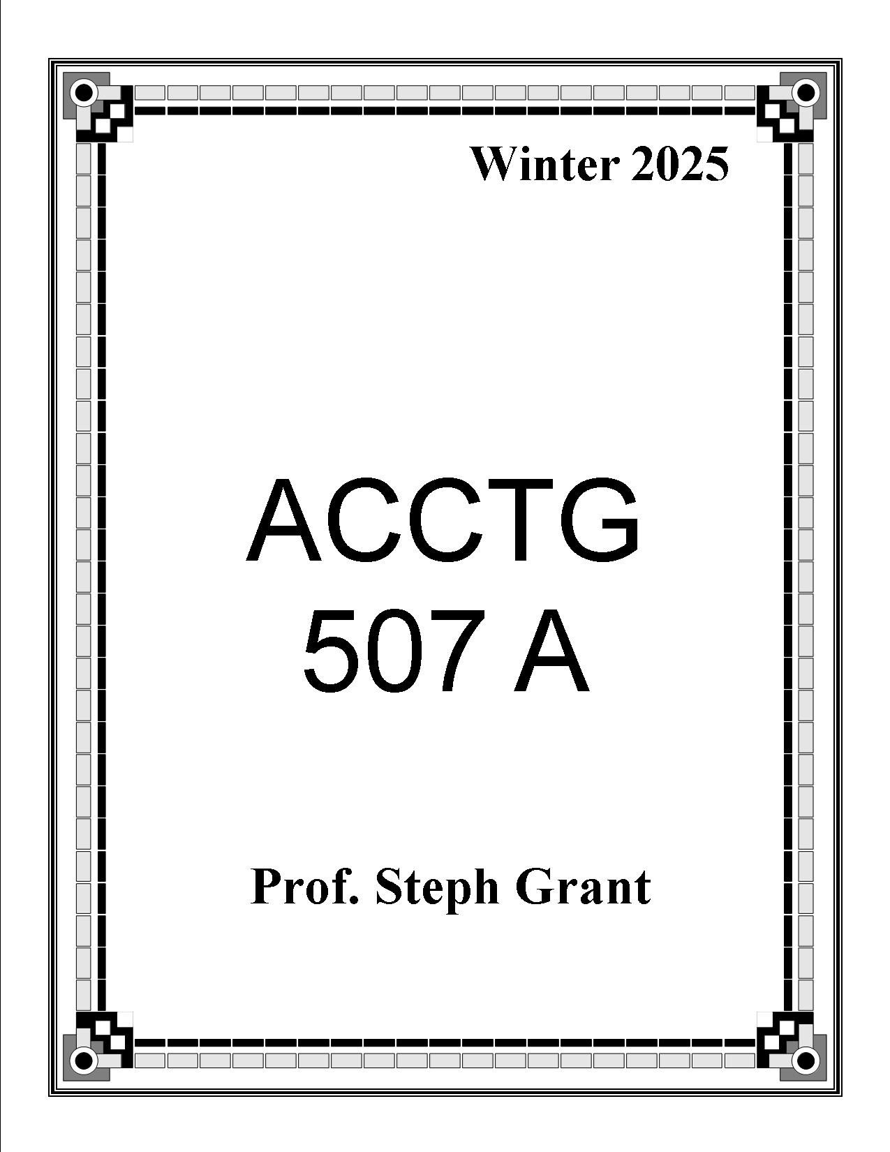 ACCTG 507 A
