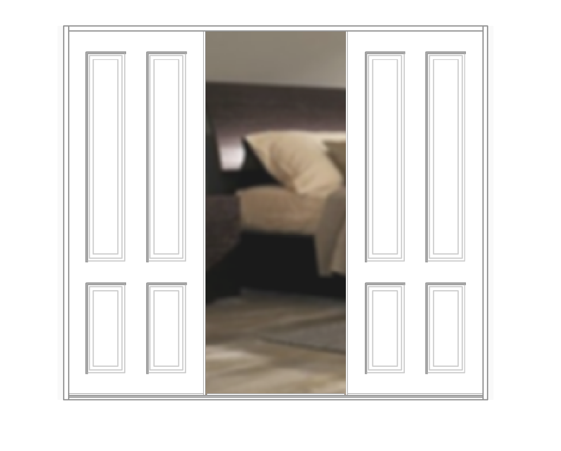 Mirror 4 panel doors