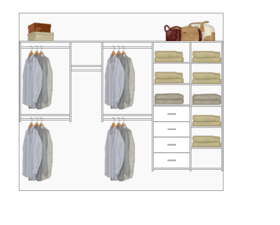 Layout Options for 2.4M width | easyfit-wardrobes
