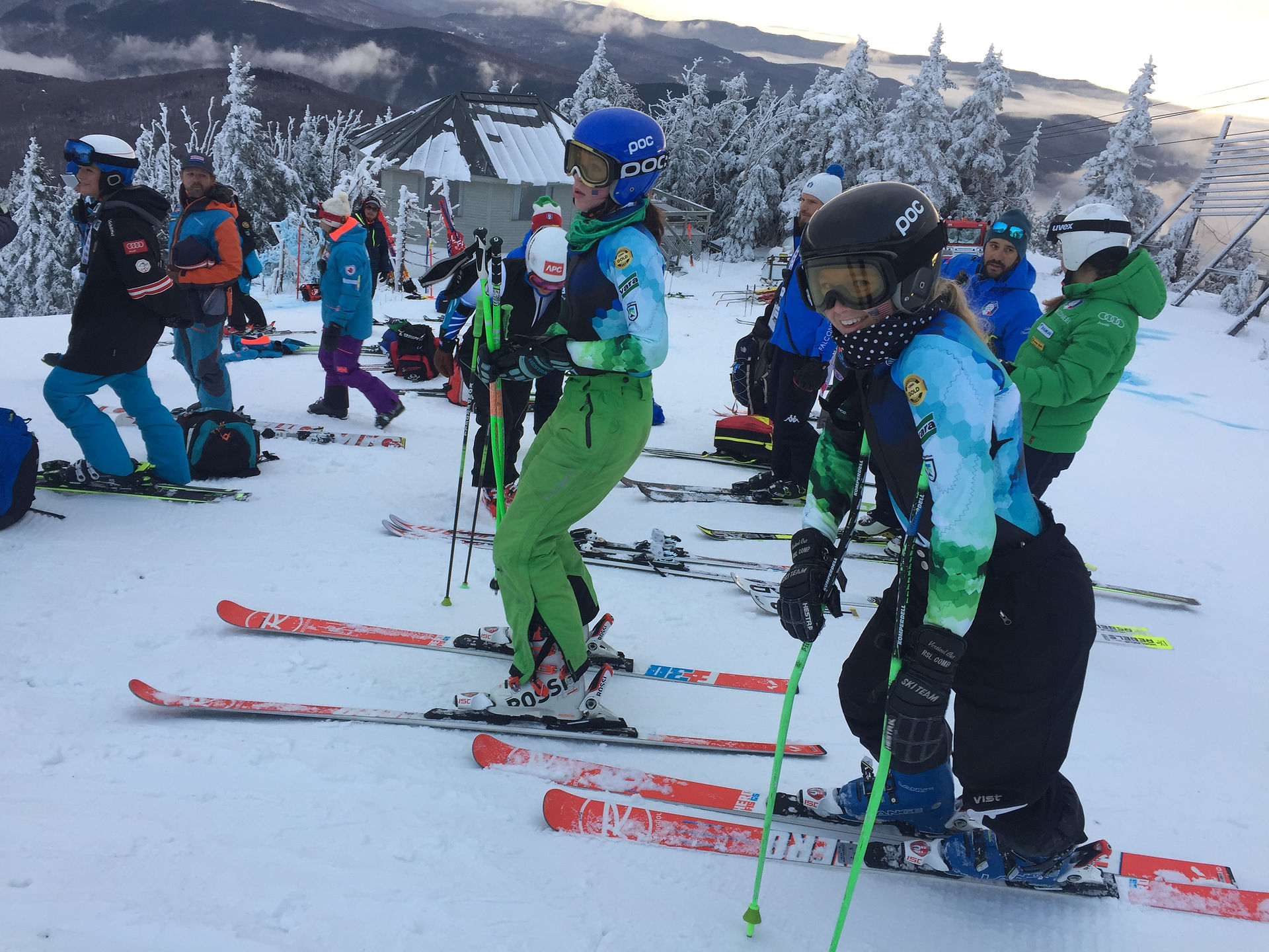 Becca and Ava at the top