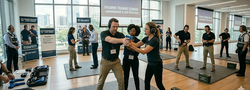 Corporate team building safety training seminar for businesses.