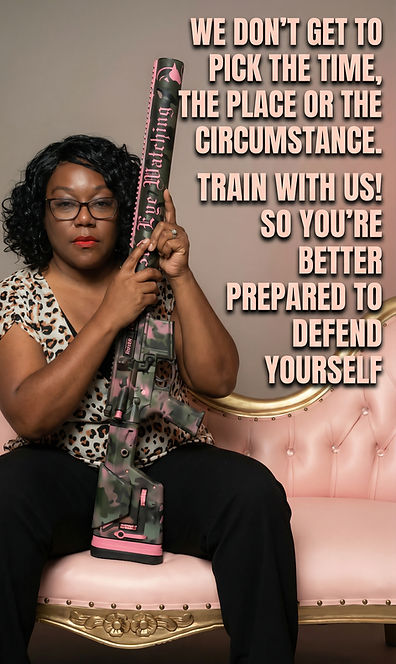 Fearless Black woman holding a rifle
