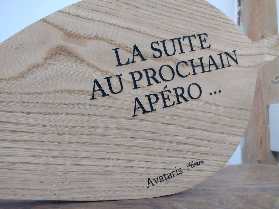 Miniature : Planche de présentation bois massif apéro,  tapas gravée spécial apéro