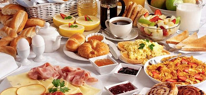 Breakfast catering spred for corporate clients