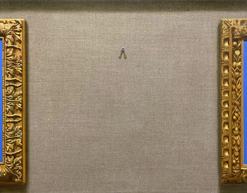 gold frames, illusion, absence