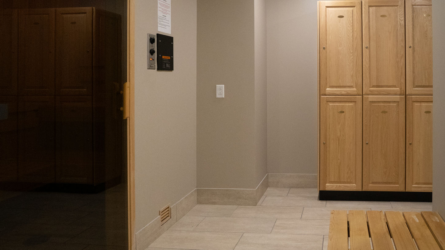 Sauna available to residents at Chateau at Heritage Square