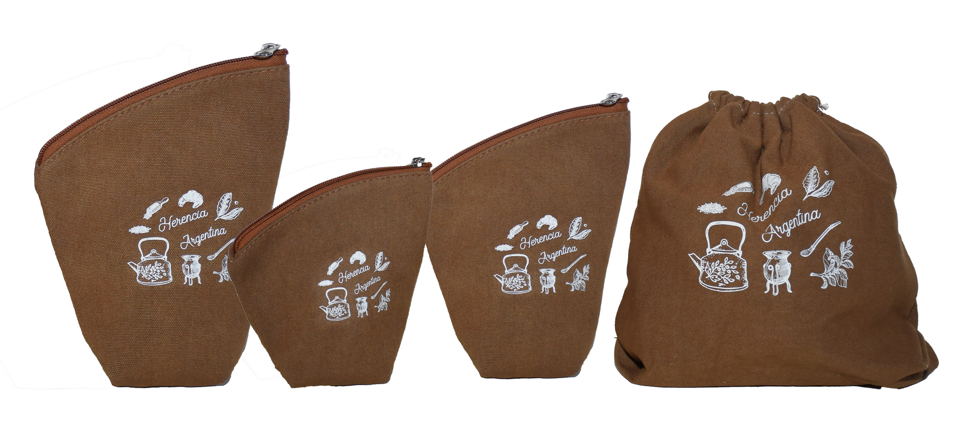 SET BOLSITA MATERA LINEA VINTAGE  // YERBERA + AZUCARERA + PORTAMATE + BOL