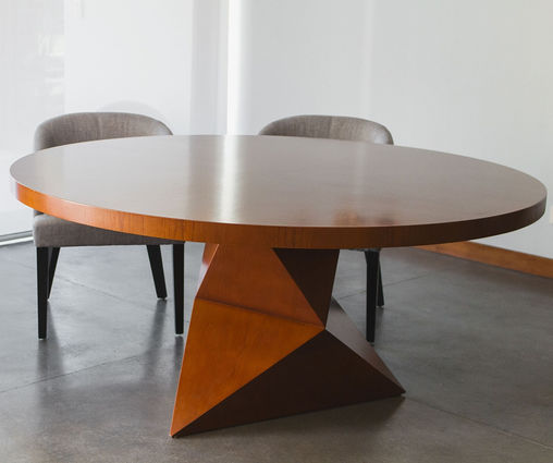 Mesa redonda madera comedor moderna