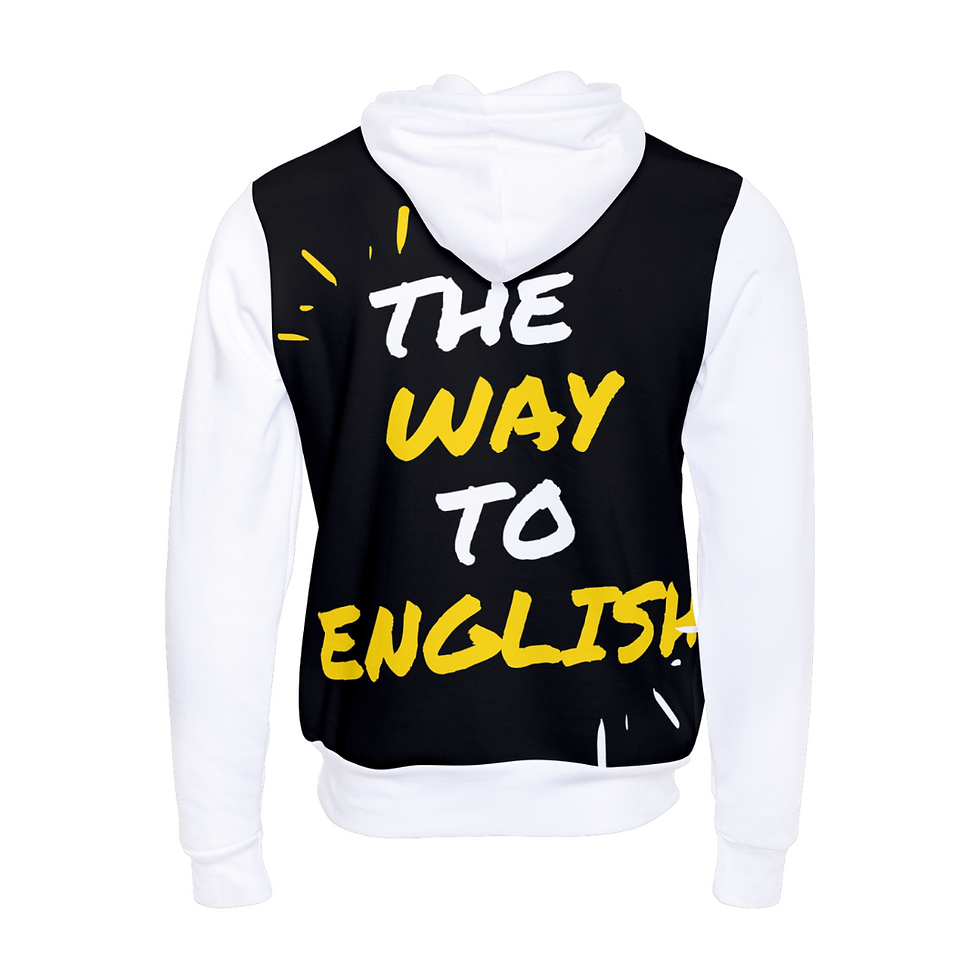 Miniatura: hoodies the way to english branco-preto