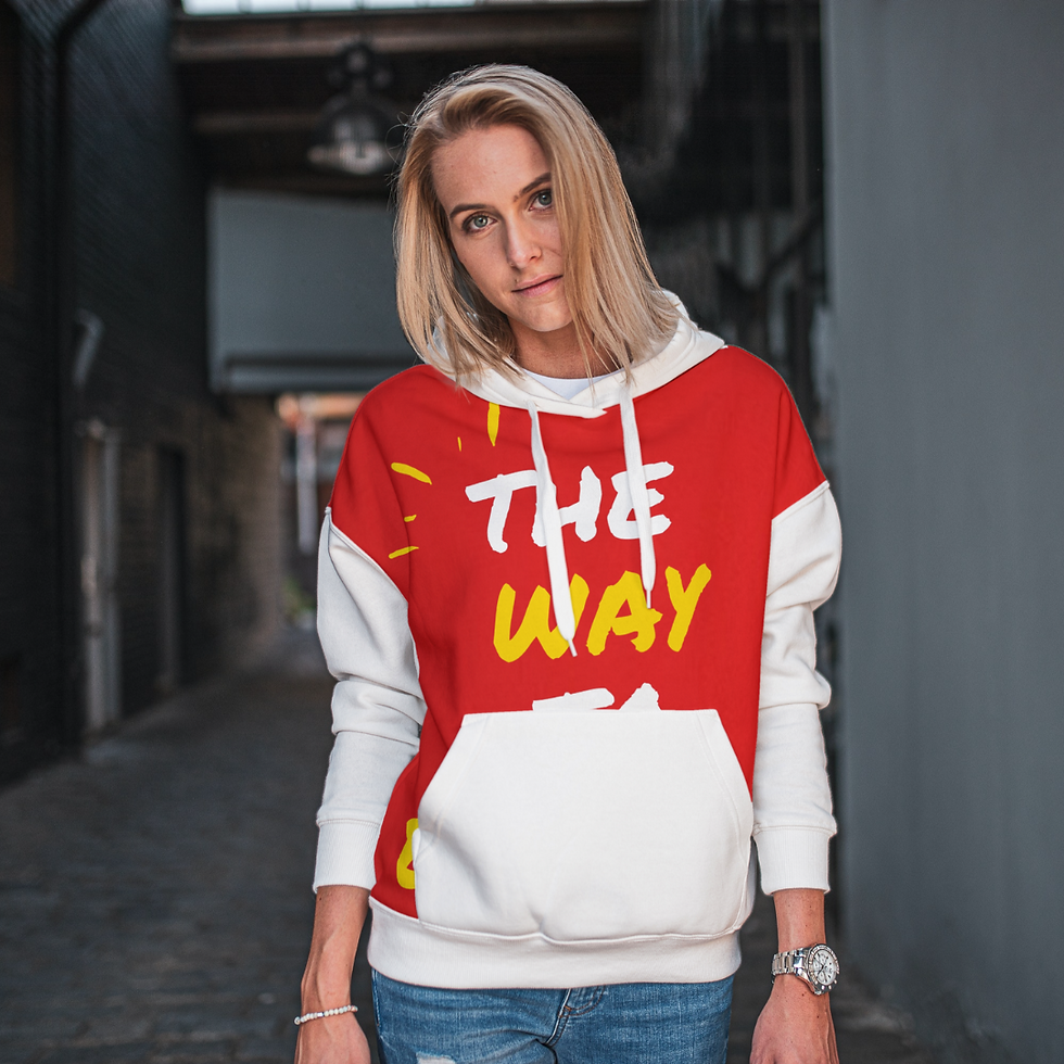 Miniatura: hoodies the way to english branco-vermelho