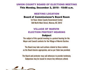 Marvin Village Election Protest Hearing - Attend this Monday at 10 am!