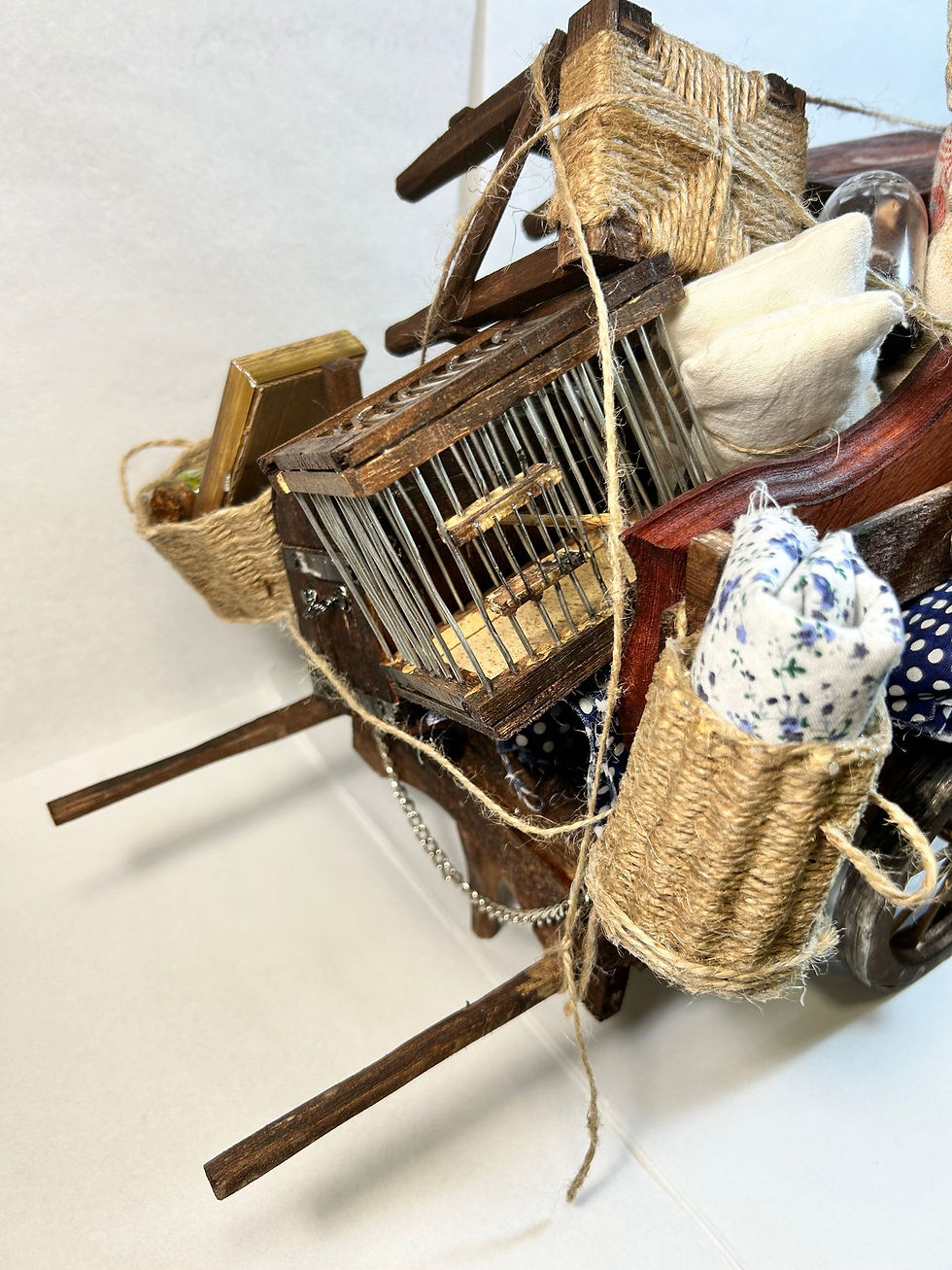 Miniatura: Carretto sfratto, 4 maggio. Presepe napoletano, per pastori da 35cm