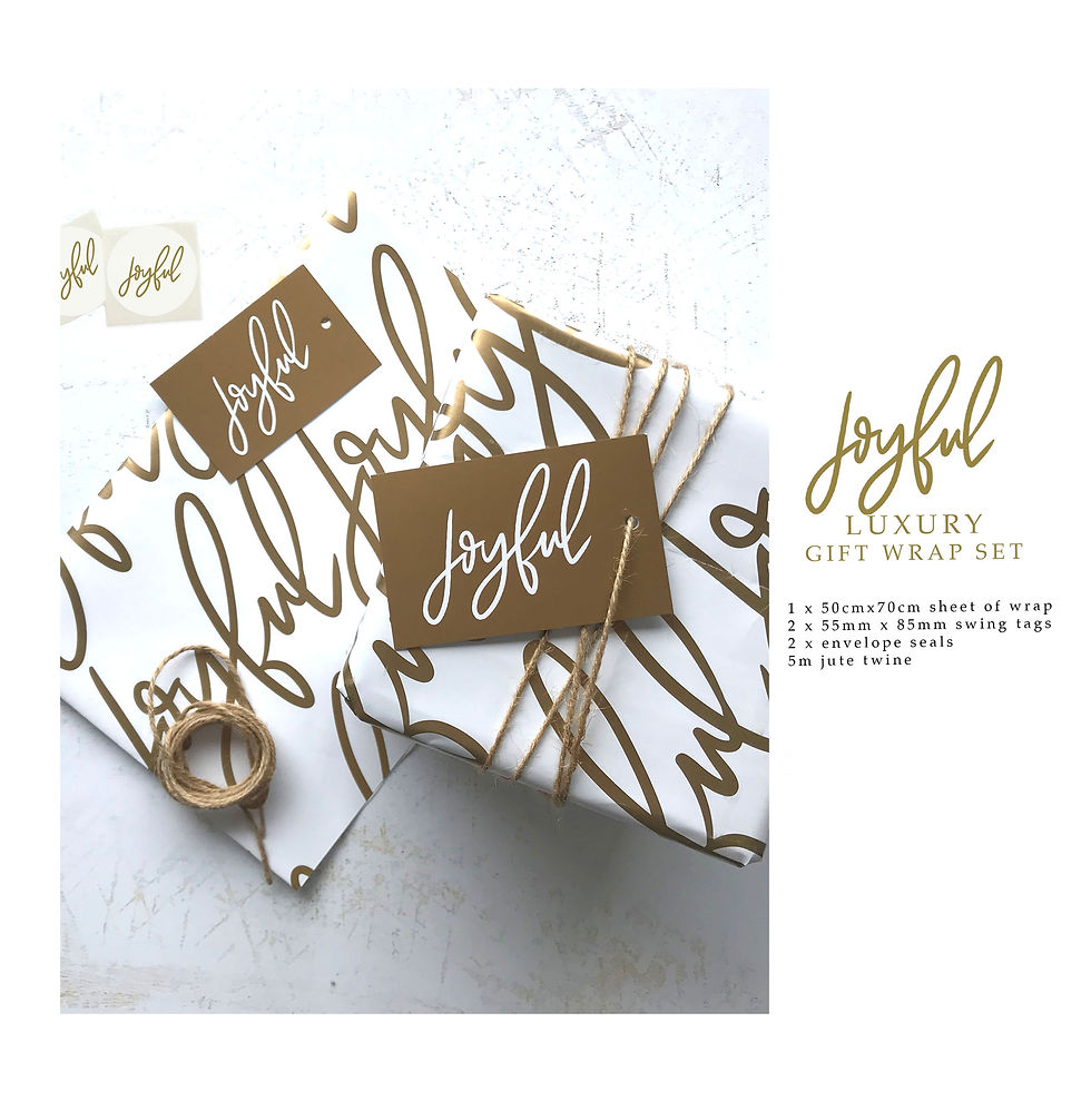 Luxury Gift Wrap Set - Joyful