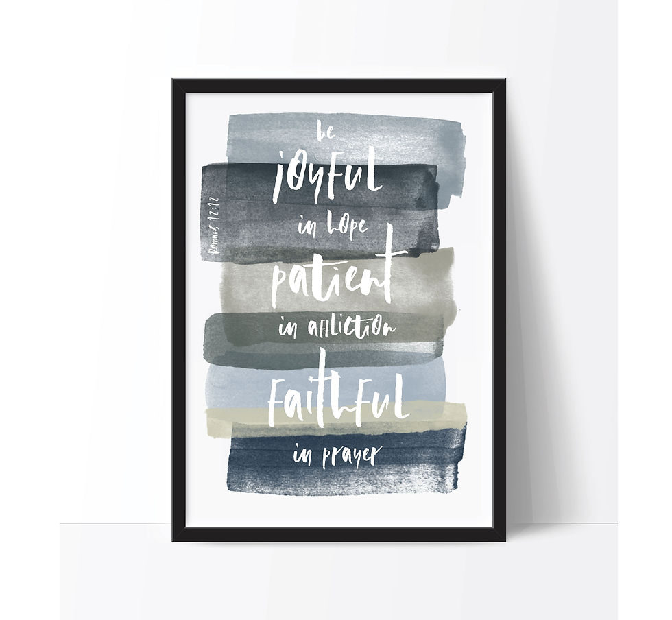 Thumbnail: Be Joyful In Hope Print - Romans 12:12