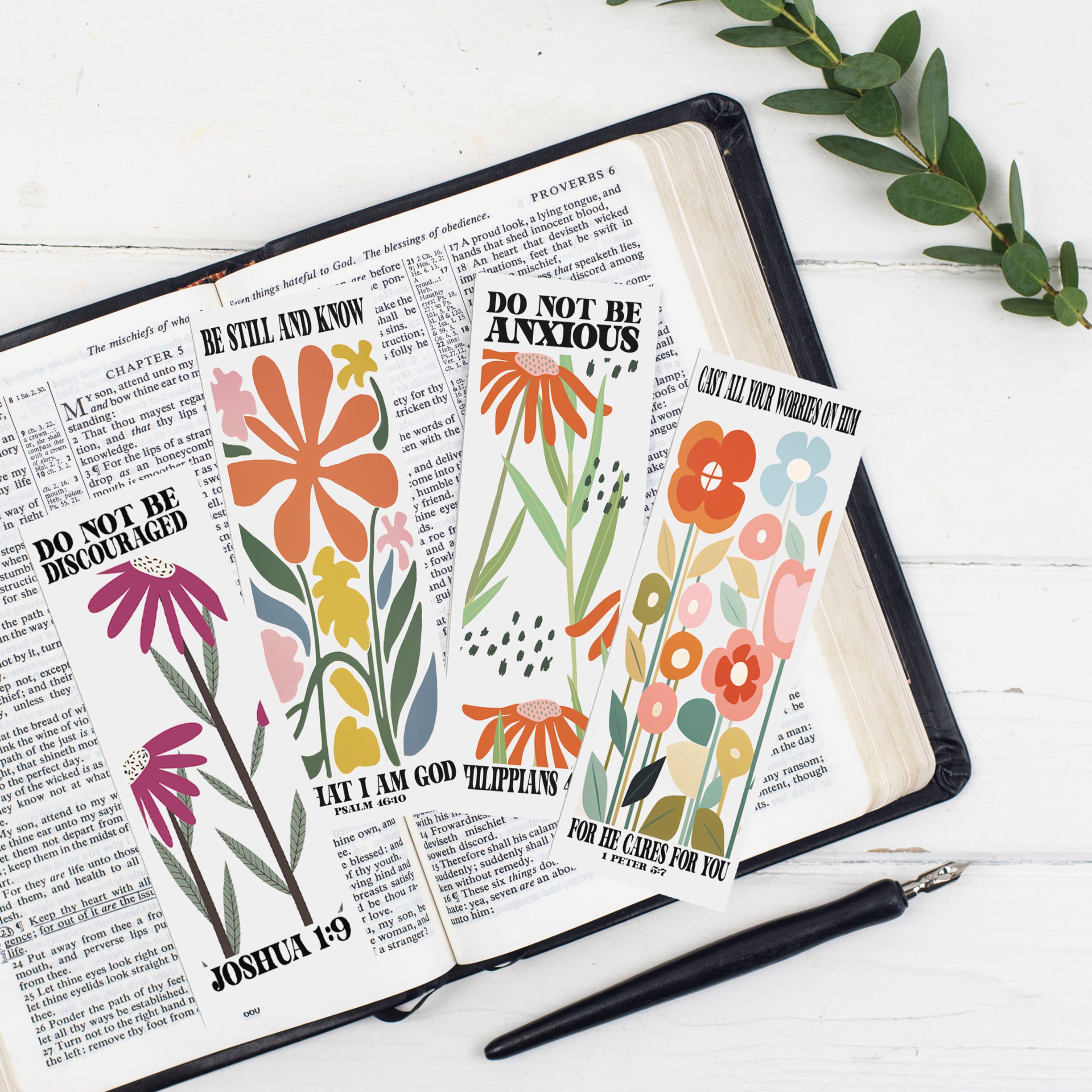 Be Still Retro Christian Bookmarks