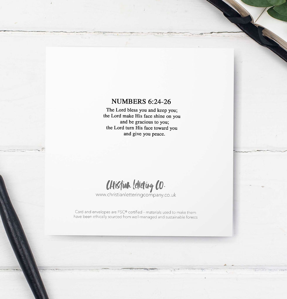 Thumbnail: The Lord Bless You And Keep You Age Birthday Card - Numbers 6:24-26