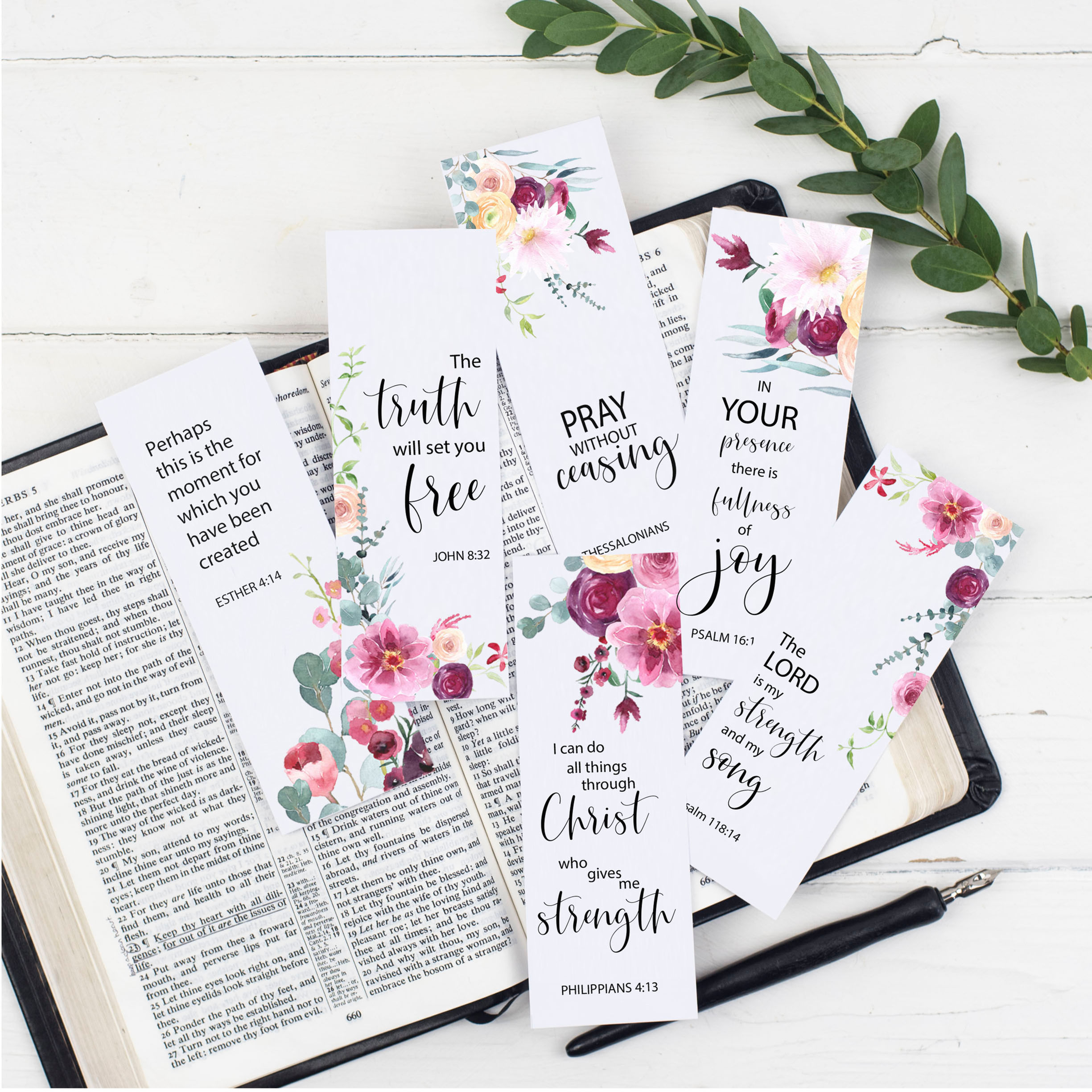 The Truth Christian Floral Bookmarks