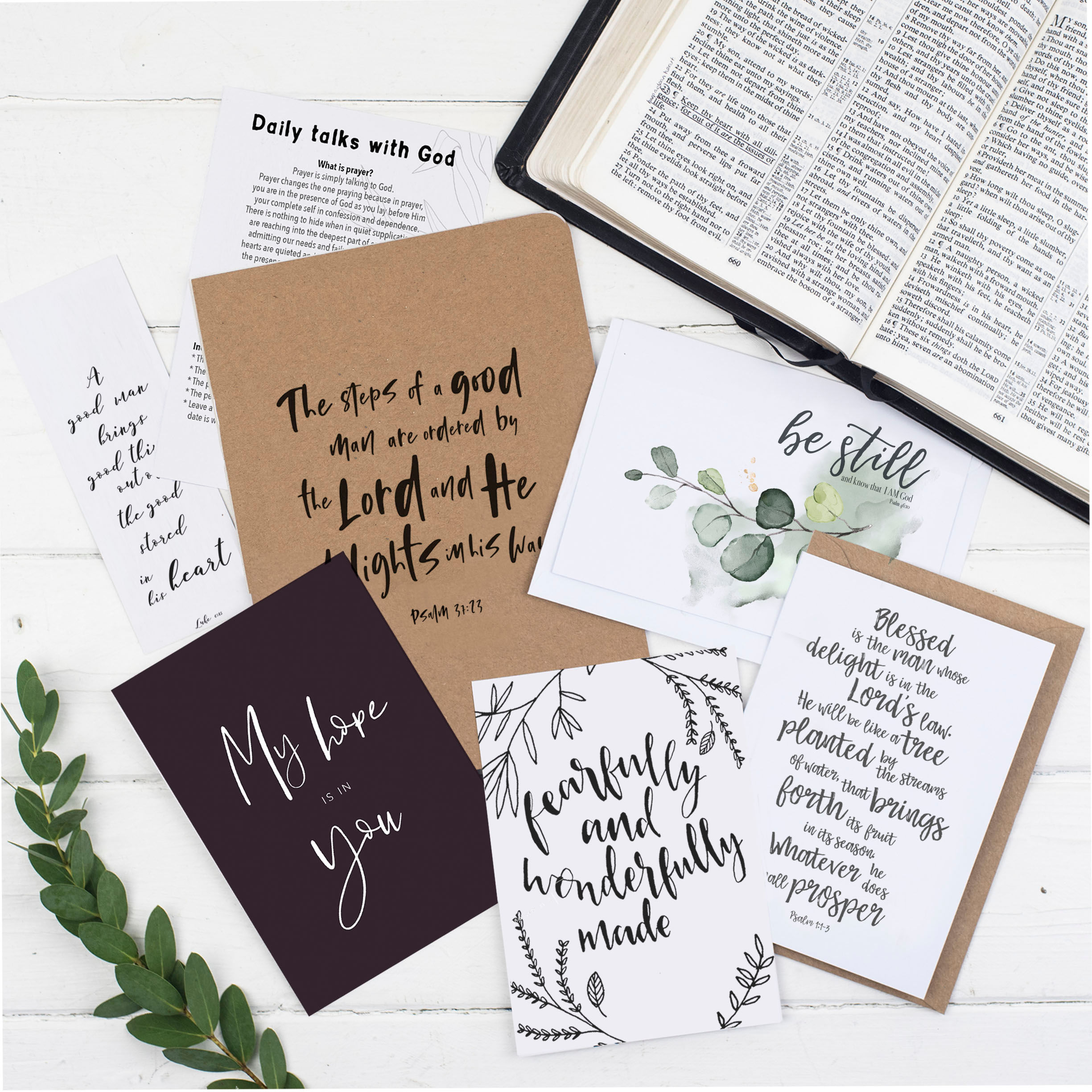 The Steps Of A Good Man Prayer Journal Gift Set For Him - Psalm 37:23