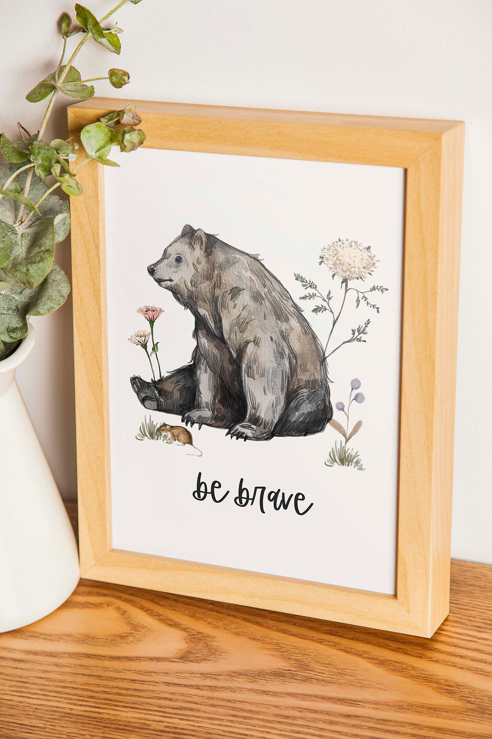Thumbnail: Be Brave Woodland Wall Art Print