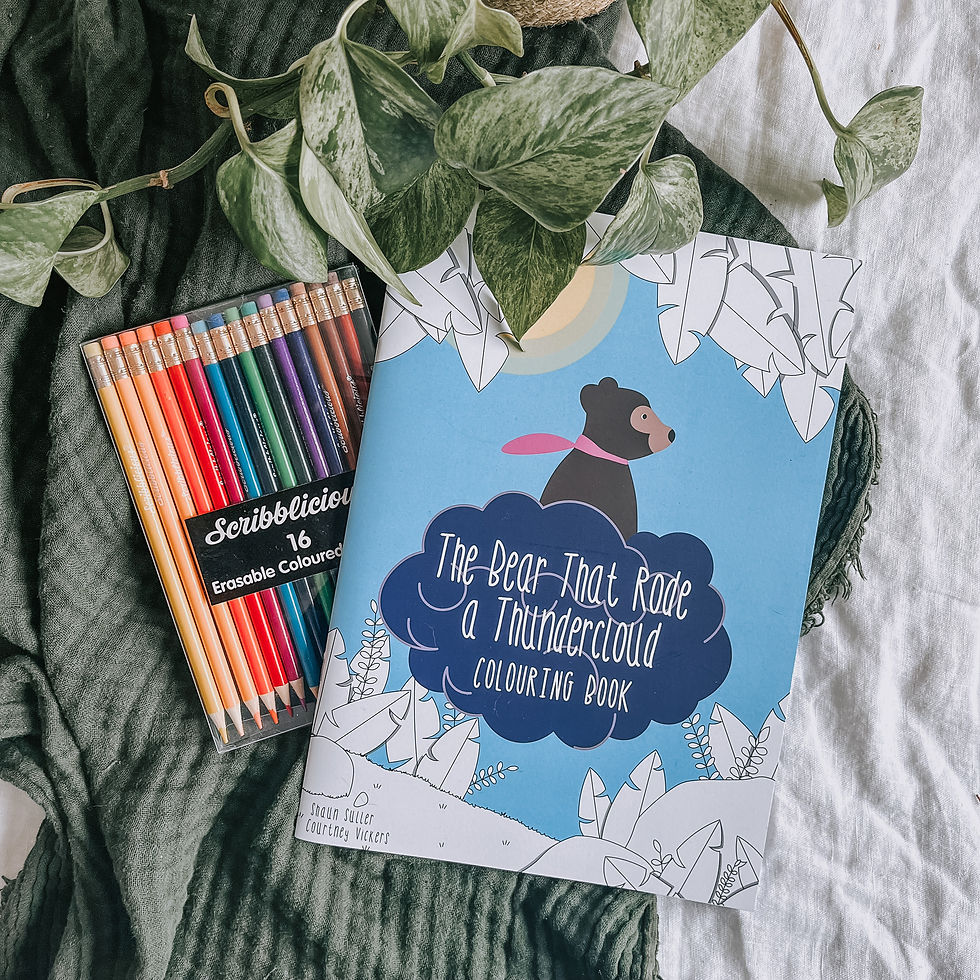 The Bear That Rode A Thundercloud - Children's Colouring Book