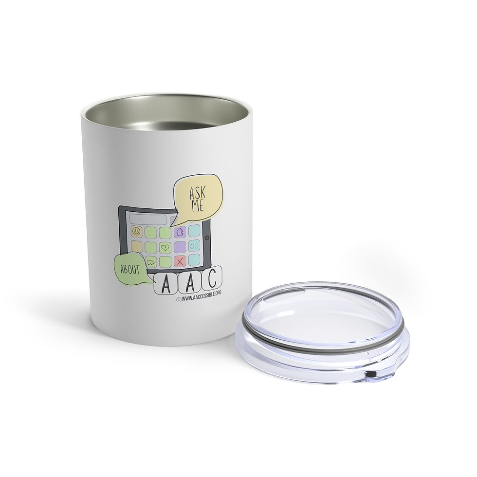 Miniatura: "Ask Me About AAC"- Tumbler 10oz , Pastel Color Graphic