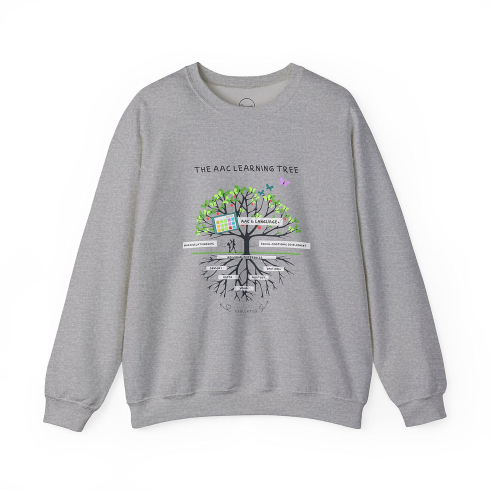 Miniatura: "The AAC Learning Tree"-Adult Unisex Crewneck Sweatshirt - Light Colors