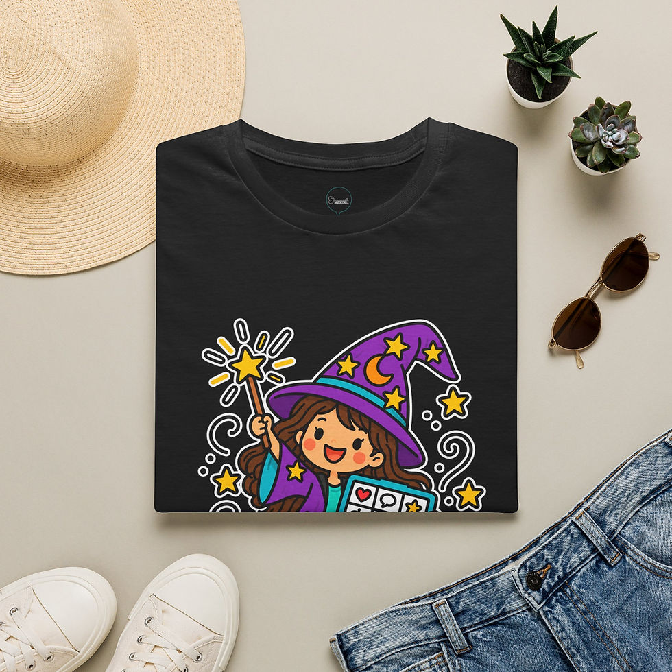 Miniatura: "Making AAC Magic" AAC Witch- Adult Unisex Soft T-Shirt-Various Colors