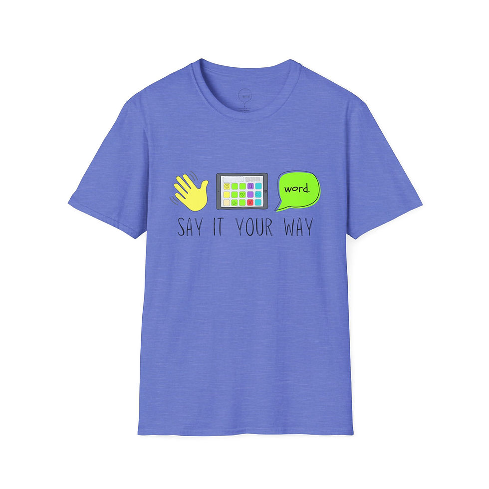 Thumbnail:  "Say it Your Way" AAC - Adult Unisex Soft T-Shirt - Light Colors